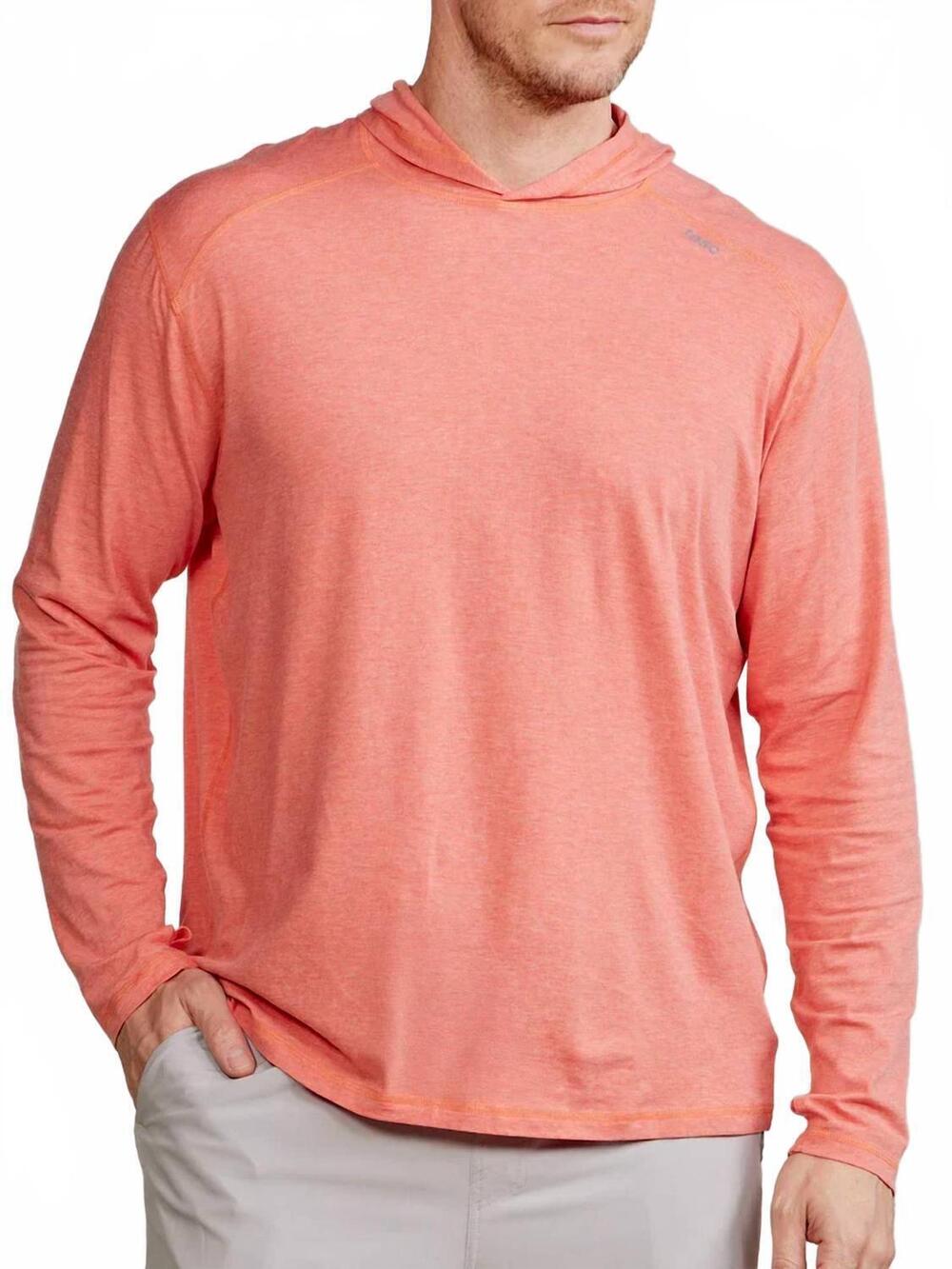 NEW TASC carrollton long sleeve hoodie in hibiscus heather